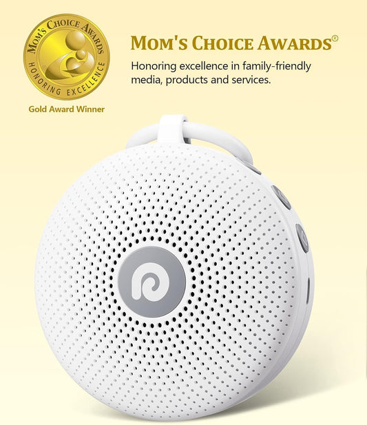 White Noise Machine - Portable Sound Machine for Baby Adult, Features Powerful Battery, 21 Soothing Sounds for Sleeping, Rechargeable Sleep Aid Sound Machine Baby for Home Travel Nursery Gift