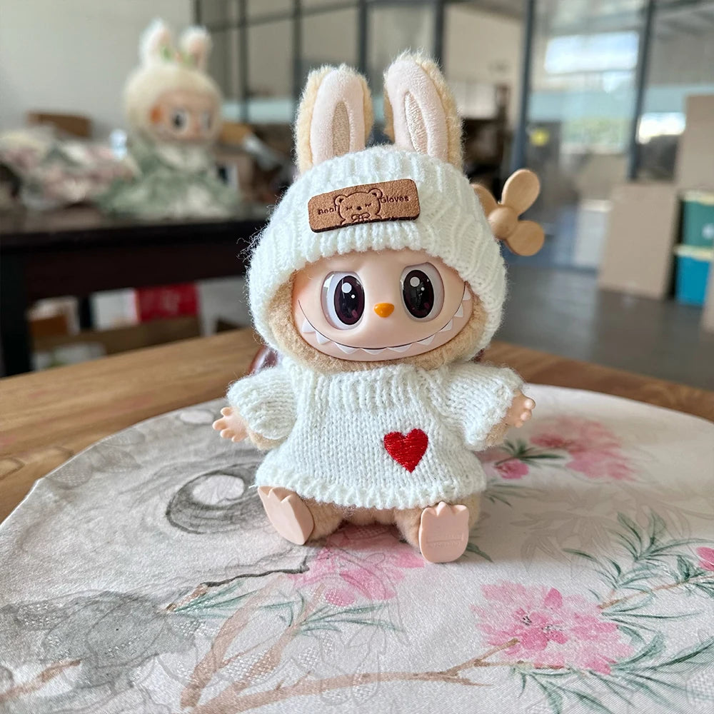 (No Shoes)Clothes for 17Cm Labubu Accessories Designer Suitable for V1 V2 V3 Labubu Pendants Cute Fashion Birthday Gift