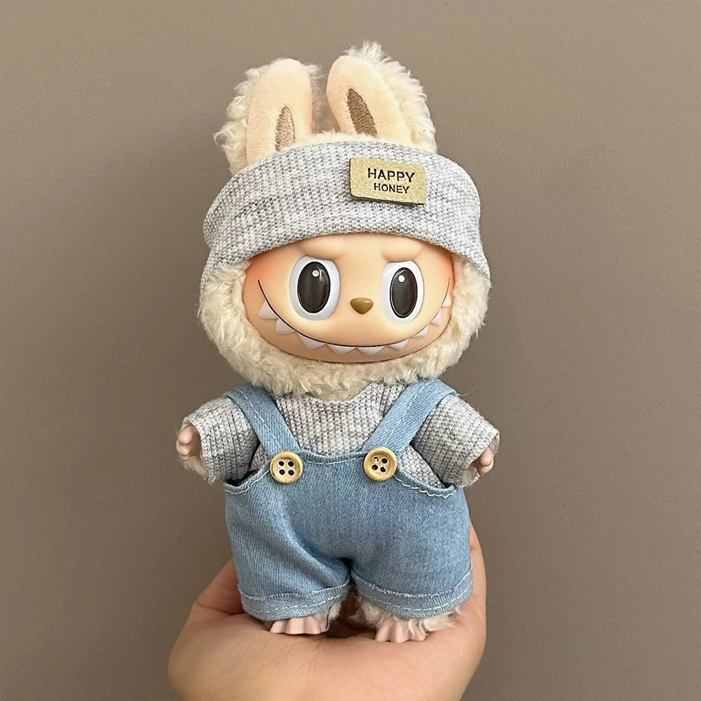 (No Shoes)Clothes for 17Cm Labubu Accessories Designer Suitable for V1 V2 V3 Labubu Pendants Cute Fashion Birthday Gift