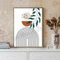 Boho Abstract Terracotta Tones Botanical Geometric Line Mid Century Nordic Poster Canvas Painting Wall Art Pictures Home Decor