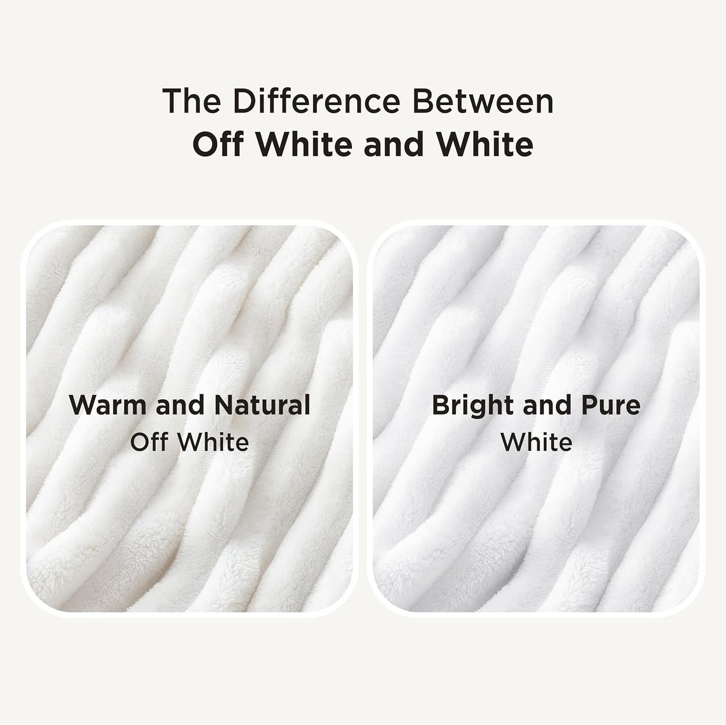 Throw Blanket Living Room Home Decor- Gift for Mom Women Men, Soft Fluffy Fleece Cozy Fuzzy Plush Warm White Couch Bed Blanket, Bedroom Summer Decor Gifts for Him Her, 50X60
