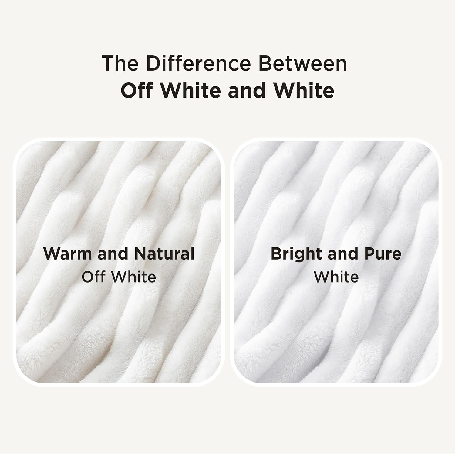 Throw Blanket Living Room Home Decor- Gift for Mom Women Men, Soft Fluffy Fleece Cozy Fuzzy Plush Warm White Couch Bed Blanket, Bedroom Summer Decor Gifts for Him Her, 50X60