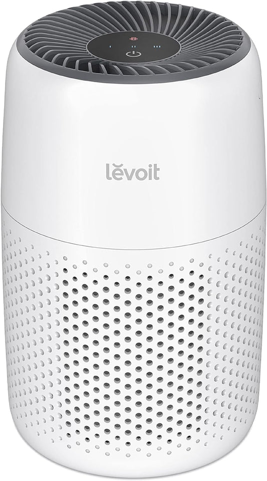 Air Purifiers for Bedroom Home, HEPA Freshener Filter Small Room Cleaner with Fragrance Sponge for Smoke, Allergies, Pet Dander, Odor, Dust Remover, Office, Desktop, Table Top, Core Mini, White