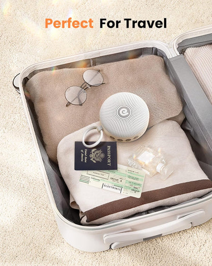 White Noise Machine - Portable Sound Machine for Baby Adult, Features Powerful Battery, 21 Soothing Sounds for Sleeping, Rechargeable Sleep Aid Sound Machine Baby for Home Travel Nursery Gift