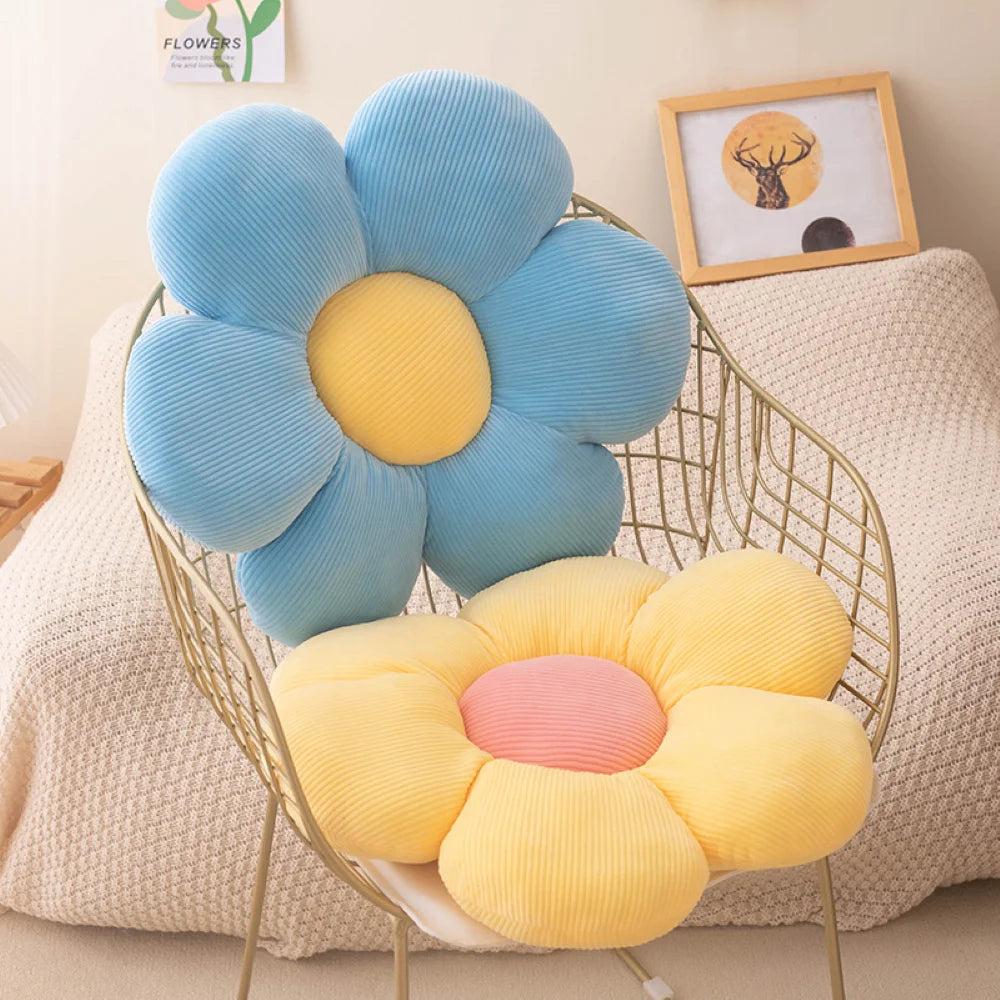 Flower-Shaped Pillow Cushion Anime Theme Plush, Cute Plush Toy Office Chair Backrest Creative Small Gift Baby Shower Room Decor