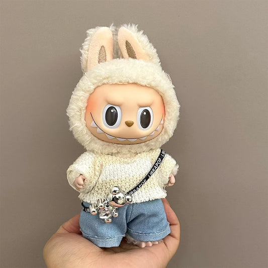 （No Shoes）Clothes for 17Cm Labubu Accessories Designer Suitable for V1 V2 V3 Labubu Pendants Cute Fashion Birthday Gift