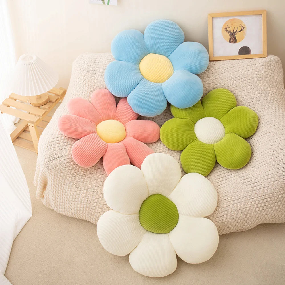 Flower-Shaped Pillow Cushion Anime Theme Plush, Cute Plush Toy Office Chair Backrest Creative Small Gift Baby Shower Room Decor