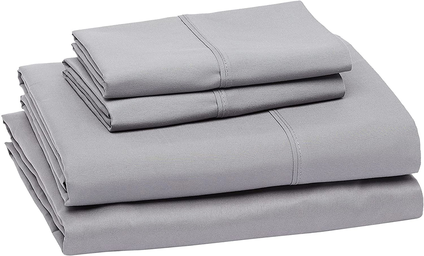 Lightweight Super Soft Comfortable Brushed Microfiber 4 Piece Bed Sheet Set with 36Cm Deep Pockets, Queen, Dark Gray, Solid