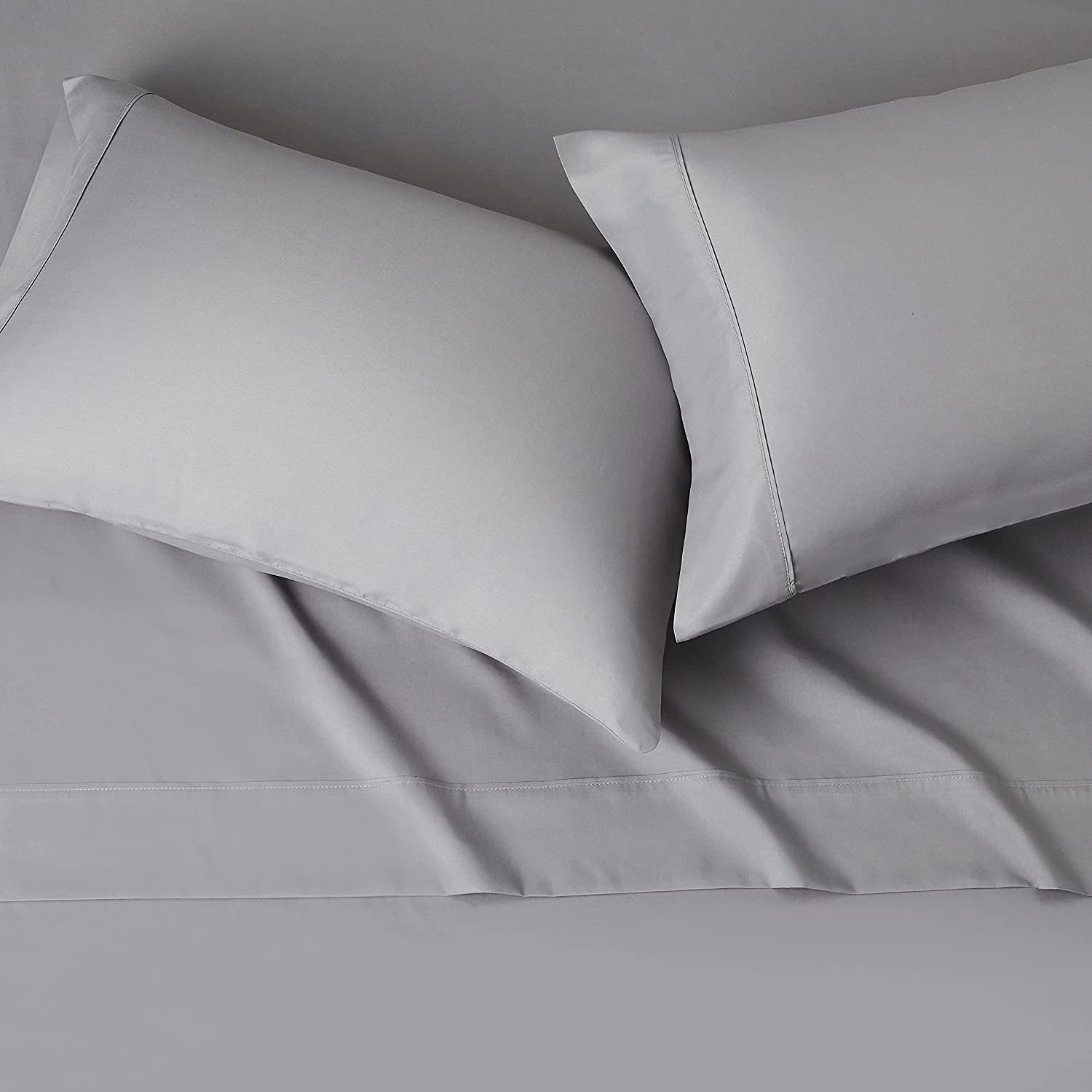 Lightweight Super Soft Comfortable Brushed Microfiber 4 Piece Bed Sheet Set with 36Cm Deep Pockets, Queen, Dark Gray, Solid